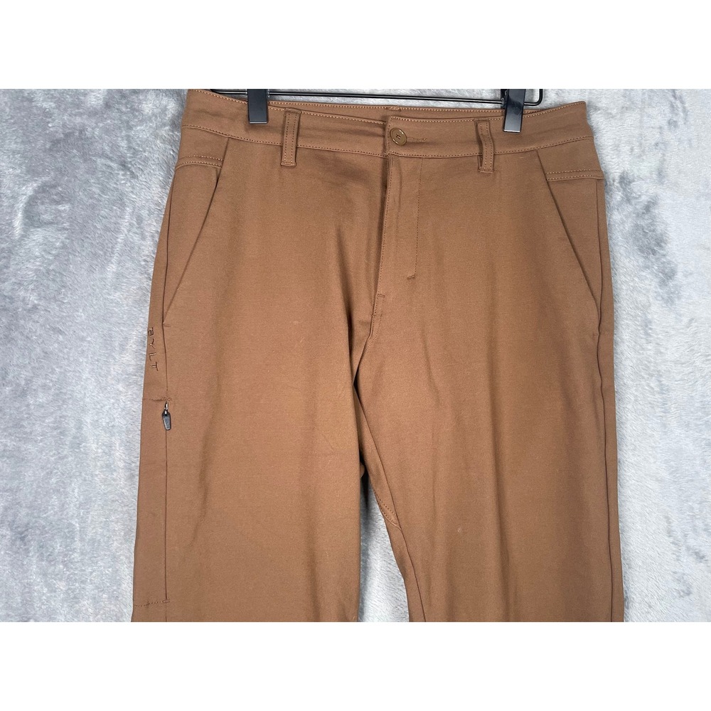 BYLT Premium Basics Everyday Pant 2.0 Slim Fit Brown Mens Size 32 x 28 Inseam